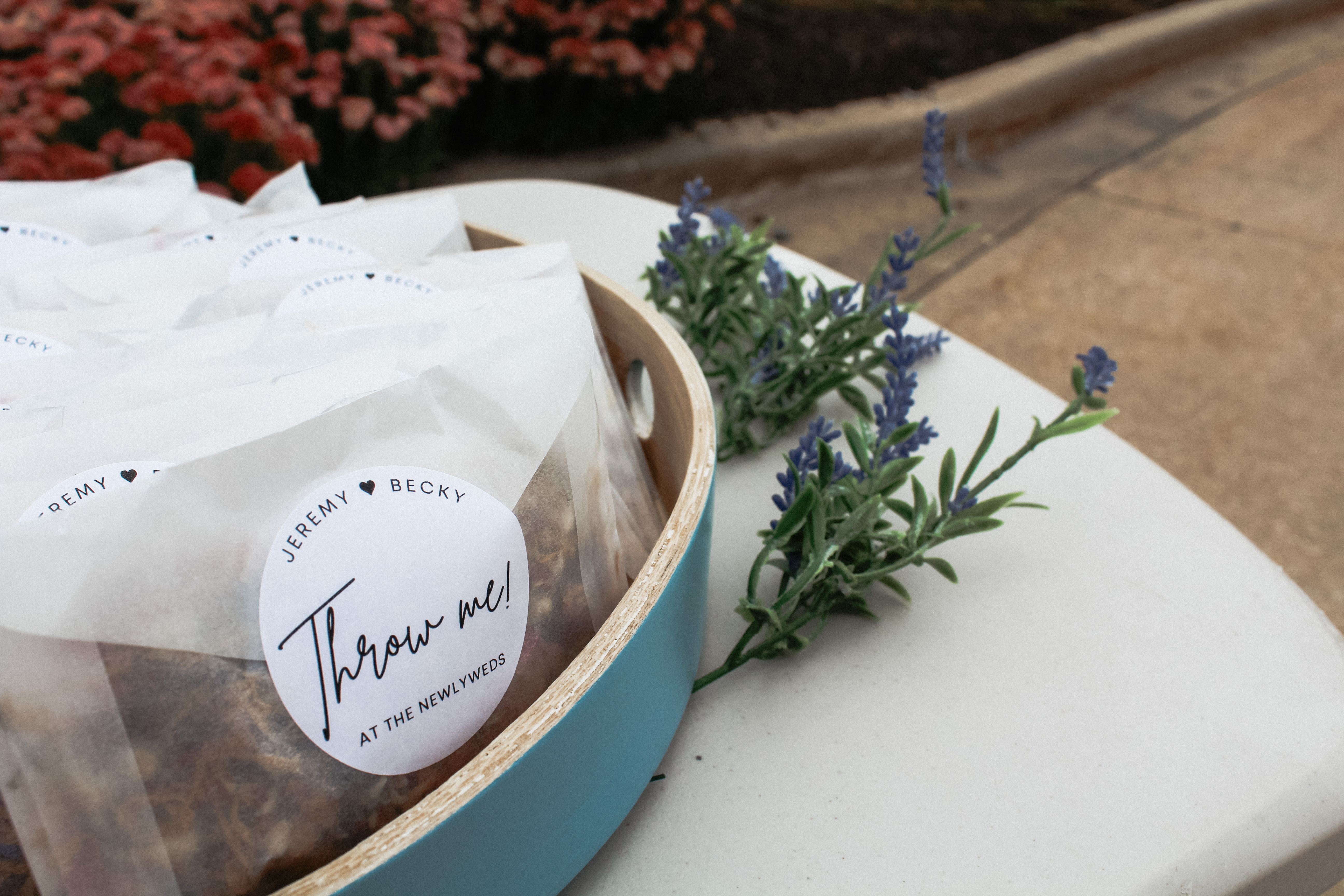 Wedding photography, party favors